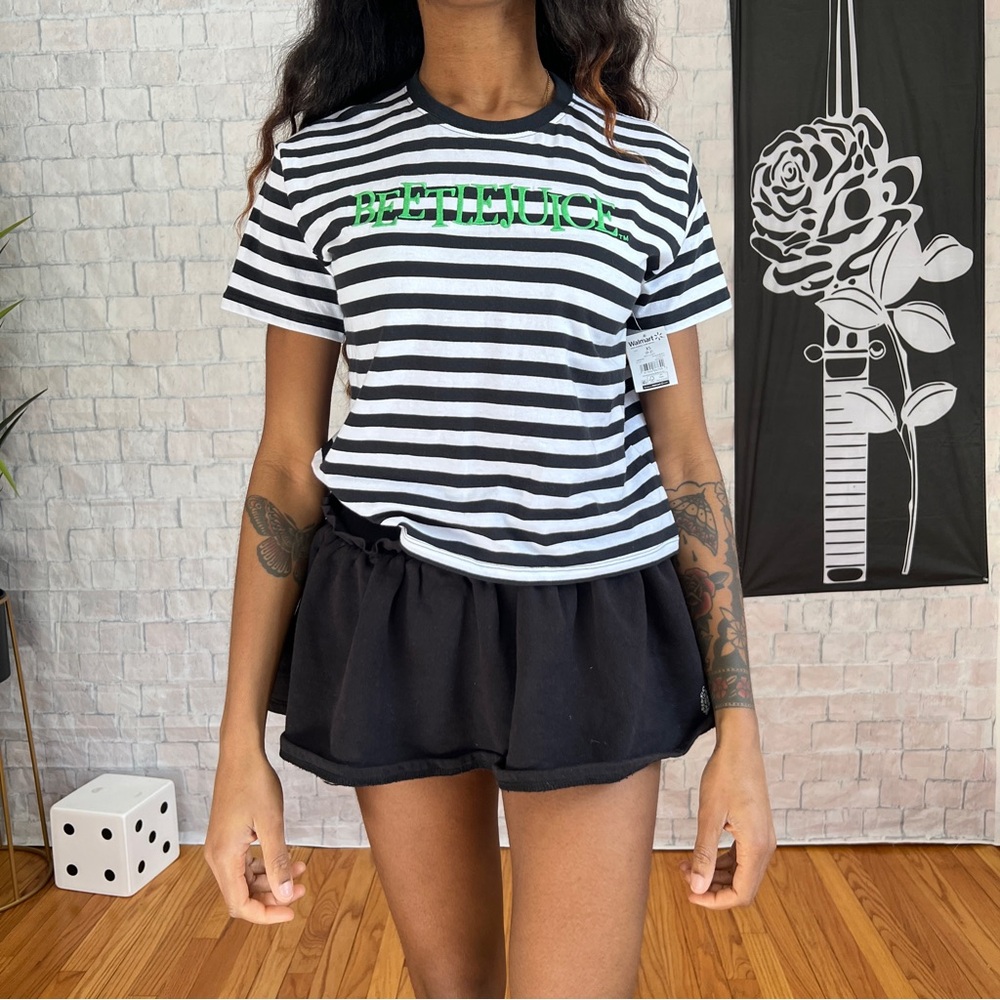 Beetlejuice Striped Top
